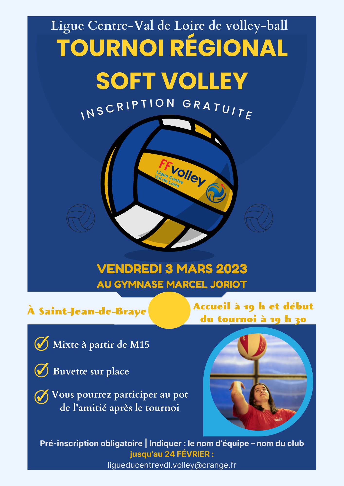Tournoi régional soft volley Affiche