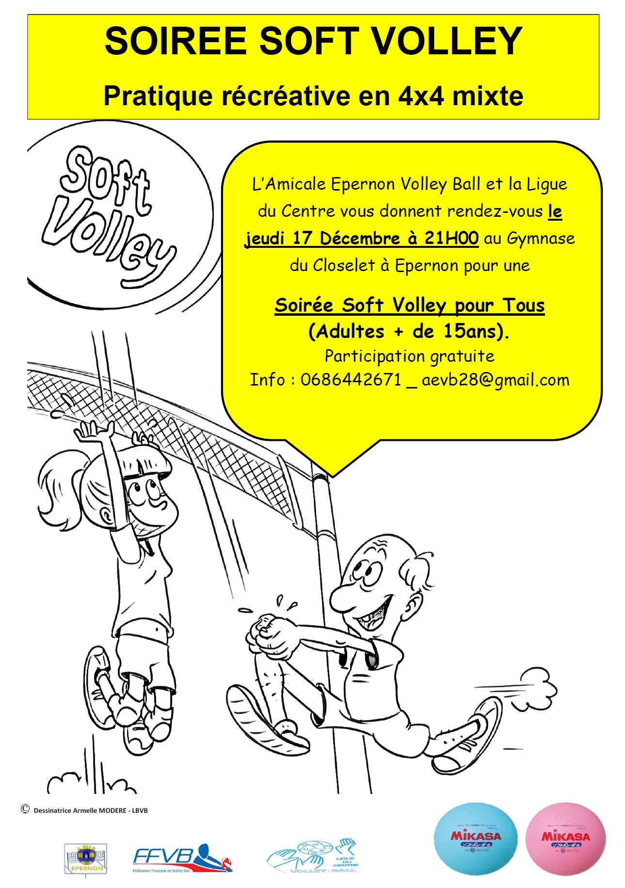 AfficheSoftVolley AmicaleEpernonVolley LigueduCentre